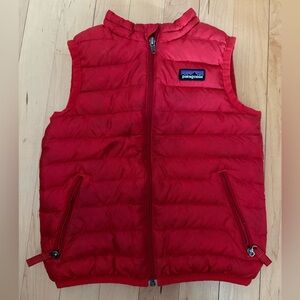 Toddler Patagonia Red Hooded Puffer Vest- 3T